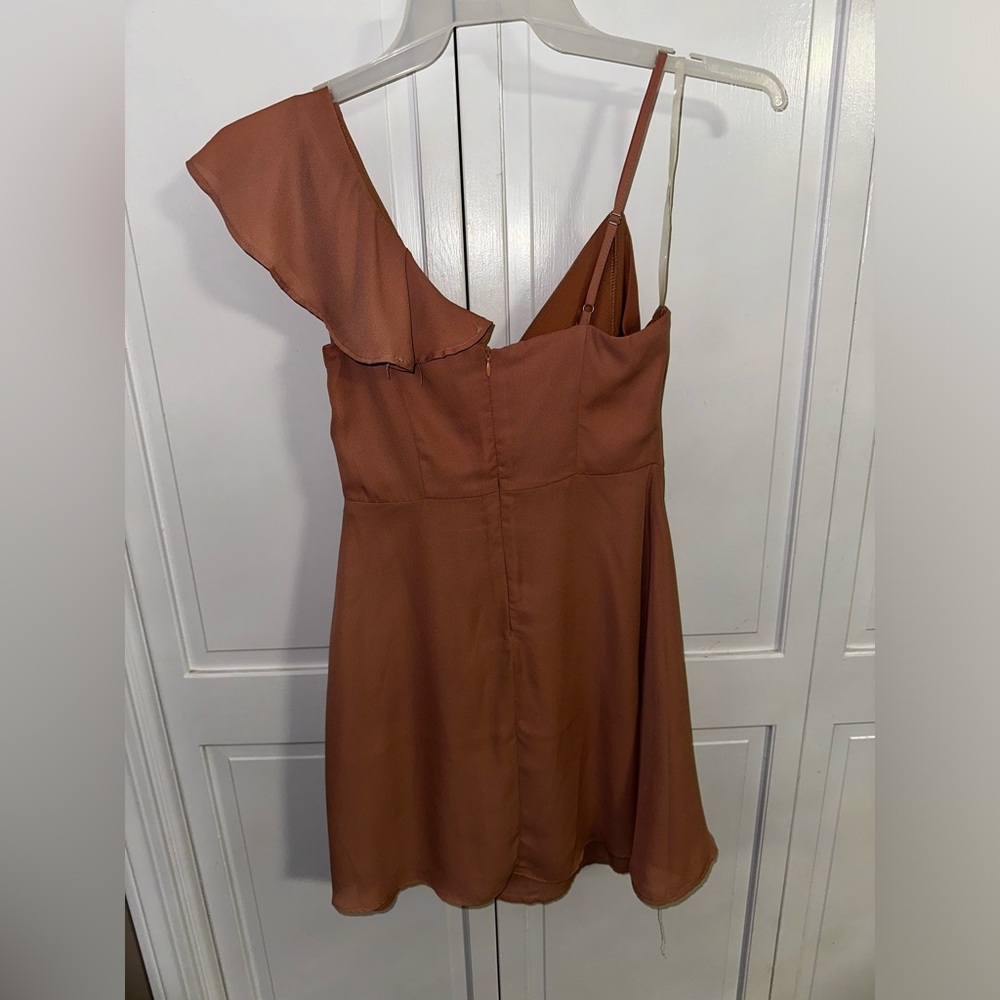 Entro brand copper/tan mini dress